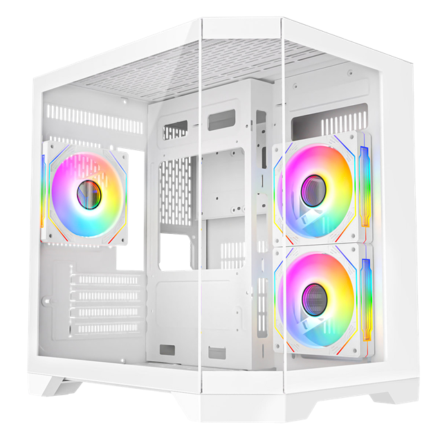 CiT DS240 Micro Tower Gaming Case - White 